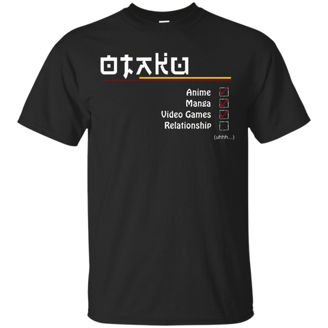 Otaku t Shirt, Funny Anime Manga Japanese Word tshirt_Black