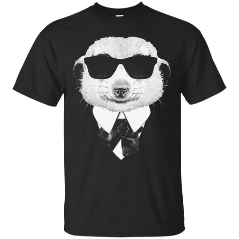 Cute Meerkat In Suit Meerkat Face - Meerkats Lover T Shirt_black