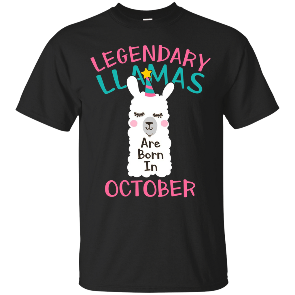 Legendary Llamas Are Born In October T-shirt Libra Kid