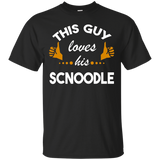 This guy loves his Scnoodle fun T shirt_Black