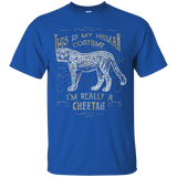 Human Costume Cheetah Funny T-shirt Fast African Cat Gift_black=