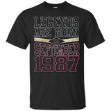 Legends Born In September 1987 - 30th Gift 30 Yrs Years Old