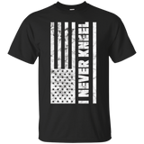 I Never Kneel Usa Flag T Shirt - United States Proud_black=