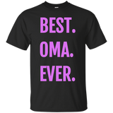 Womens Best Oma Ever T shirt Grandma, German Dutch Grandmother Gift_Black