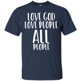 Love God Love All People Faith Hope Vintage Acceptance Shirt