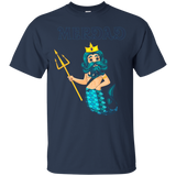 Mermaid Daddy Short Sleeve T-Shirt Halloween Costume_Black