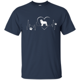 Newfoundlands t-shirt, I love Newfoundlands heart beat_Black