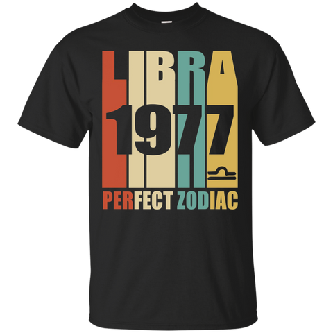 Vintage Libra 1977 T-Shirt 40 yrs old Bday 40th Birthday Tee_Black