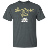 Womens Southern Girl Magnolia Graphic Tee_Black