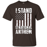 I Stand For The National Anthem - Veteran Flag Pride Tshirt_black