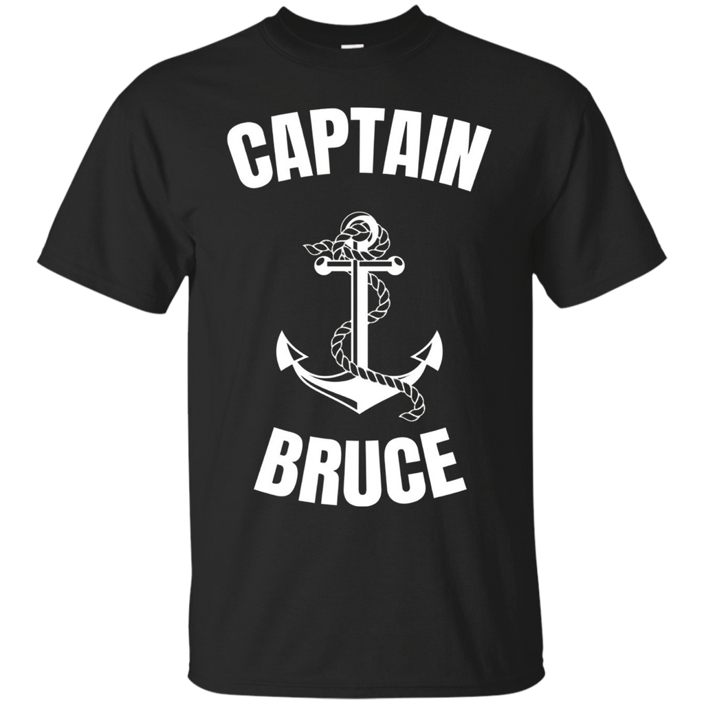 Captain Bruce T-shirt Personalized Boat Captain Shirt_black=