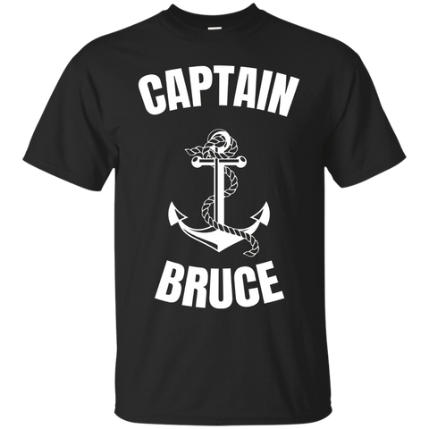 Captain Bruce T-shirt Personalized Boat Captain Shirt_black=