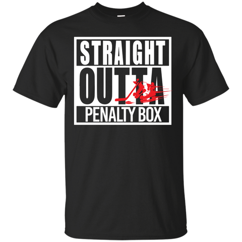 Straight Outta Penalty Box T-shirt Cool Hockey Boy Girl Gift=