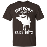 Support Wildlife Raise Boys Shirt Dad of Boys Shirt for Men_Black