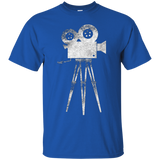 Retro Camera Cameraman Filmmaker Movie Director T Shirt Tee_Black