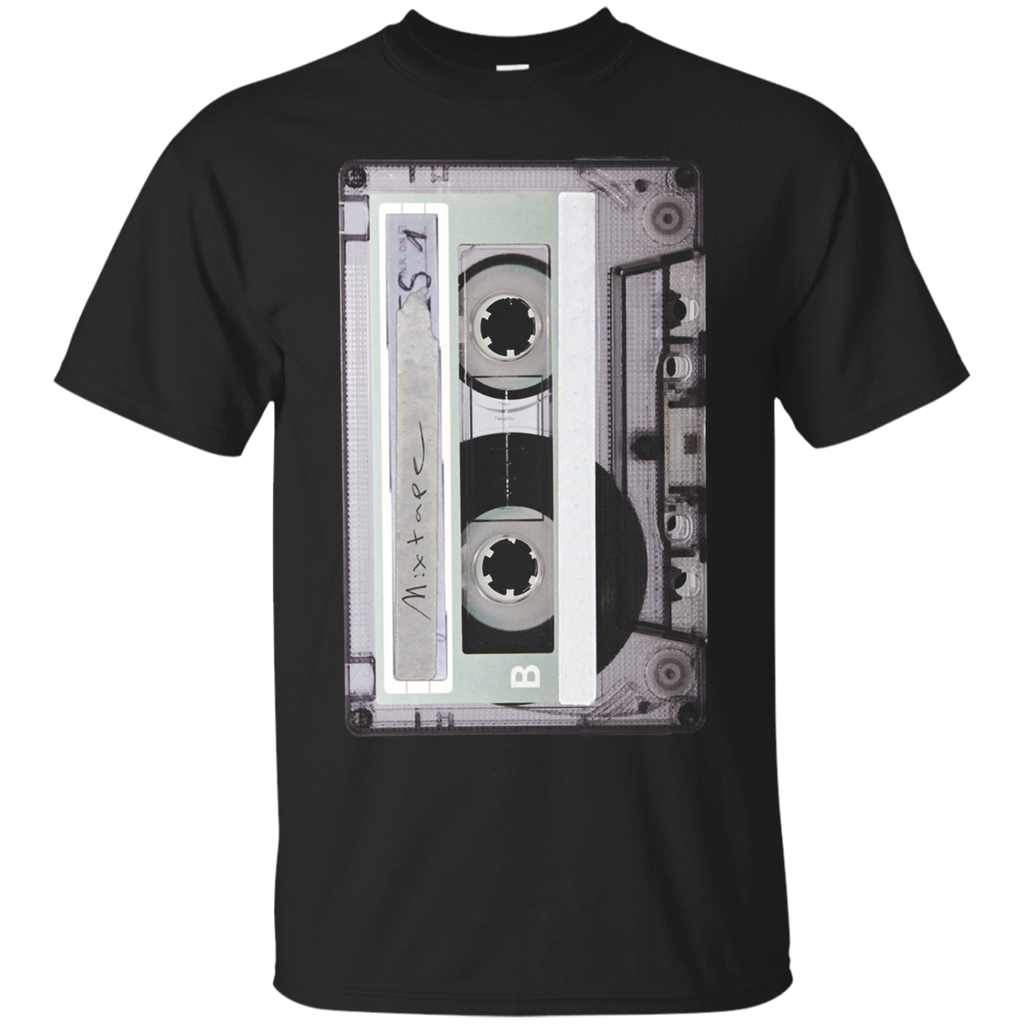 Old School Hip Hop Dj Mix Tape Mixtape Cassette T-Shirt_Black