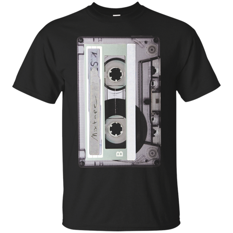 Old School Hip Hop Dj Mix Tape Mixtape Cassette T-Shirt_Black