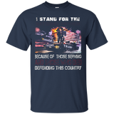 I Stand For The National Anthem - Because Of Those Serving_black