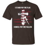 I Stand For The Flag And Kneel For The Fallen T-shirt_black