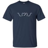 Shrug Emoji (White) T-Shirt_Black