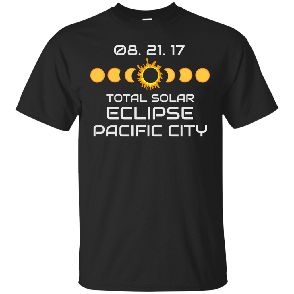 PACIFIC CITY OREGON Solar Eclipse Souvenir Gift T Shirt_Black