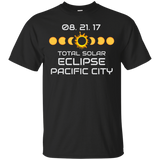 PACIFIC CITY OREGON Solar Eclipse Souvenir Gift T Shirt_Black