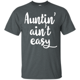 Womens Auntin Aint Easy Tshirt - Aunt Life Shirt_Black