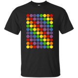 September 15th dot day multicolor rainbow polka dot t shirt_Black
