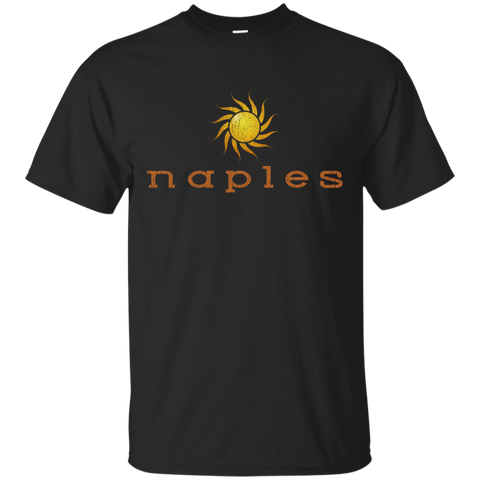 Vintage Naples Florida Sunshine Distressed T-Shirt_Black