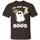 I'm Just Here For Boos Shirt Funny Halloween Wine_black=