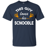 This guy loves his Scnoodle fun T shirt_Black