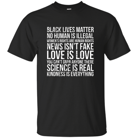 Science is Real Black Lives Matter T Shirt Distressed Look_Black