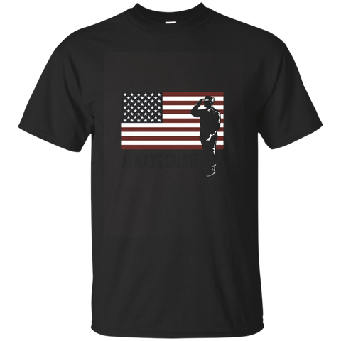 Always Salute Flag T-shirt_asphalt