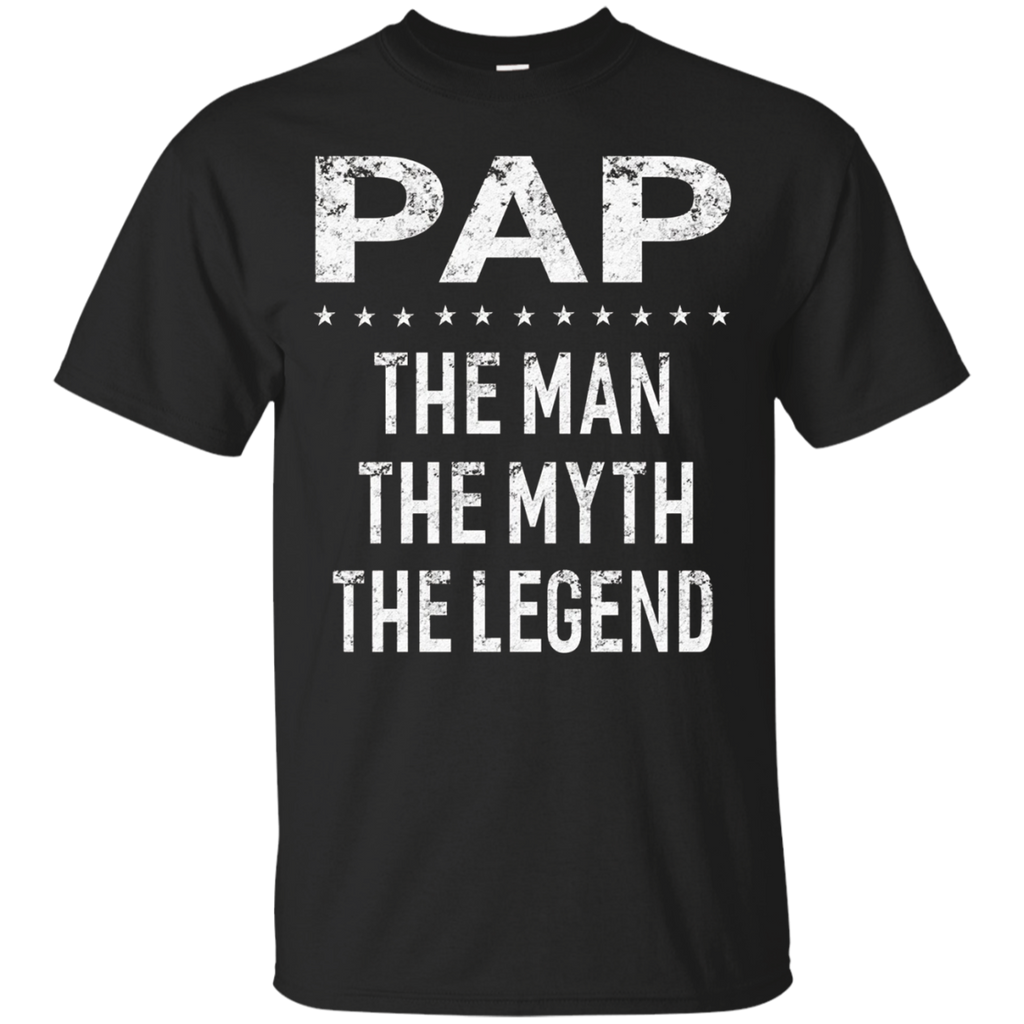 Pap The Man The Myth The Legend Grandpa Gift Men T-Shirt_Black