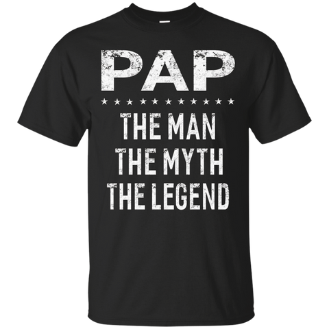 Pap The Man The Myth The Legend Grandpa Gift Men T-Shirt_Black