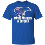 Tapirs Are Born In October T Shirt Funny Birthday Animal_Black