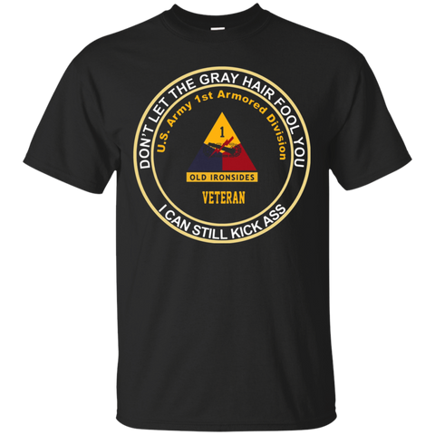 1st Armored Division Veteran - Gray Hair Tshirt_black=