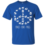 Peace Love Pugs T-Shirt_Black