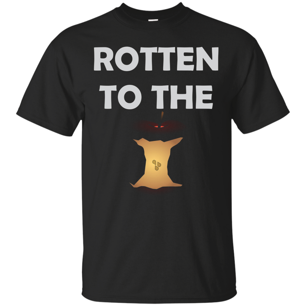 Punny T-shirts - Rotten To The Core - For Men and Boys_Black