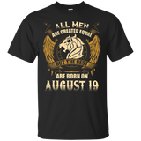 The Best Are Born On August 19th T-Shirt Leo Zodiac_Black