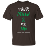 I Wear Green For Javi Cerebral Palsy Awareness T-shirt_black=