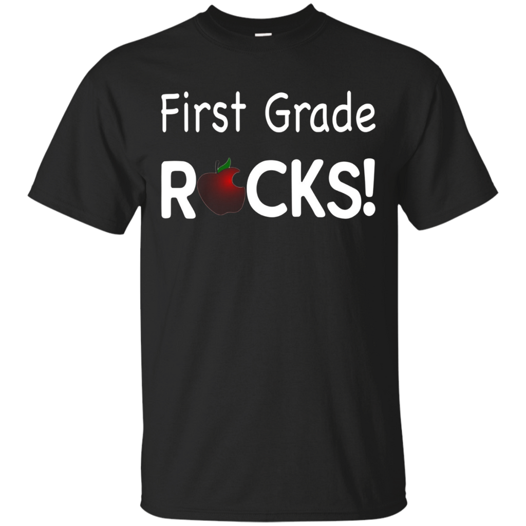 First Grade Rocks T Shirt Apple_black=