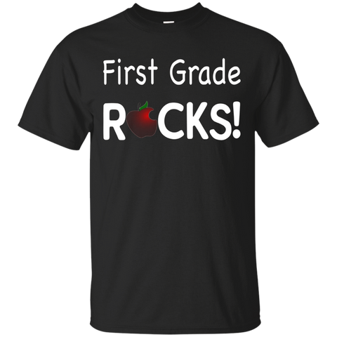 First Grade Rocks T Shirt Apple_black=