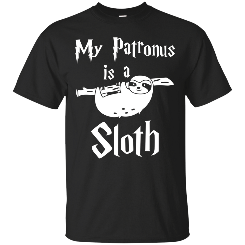 My Patronus Is A Sloth T Shirts Funny Gifts For Men Women_Black