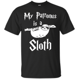 My Patronus Is A Sloth T Shirts Funny Gifts For Men Women_Black