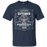 Legends Were Born In September 1977- Life Begin At 40 Shirt