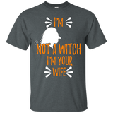 Womens I'm Not A Witch I'm Your Wife Halloween T-Shirt_Black