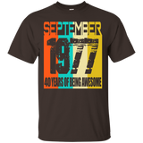 September 1977 40th Birthday Ideas 40 yrs old Bday T-shirt_Black