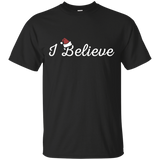 I Believe Funny Christmas T-shirt_black=