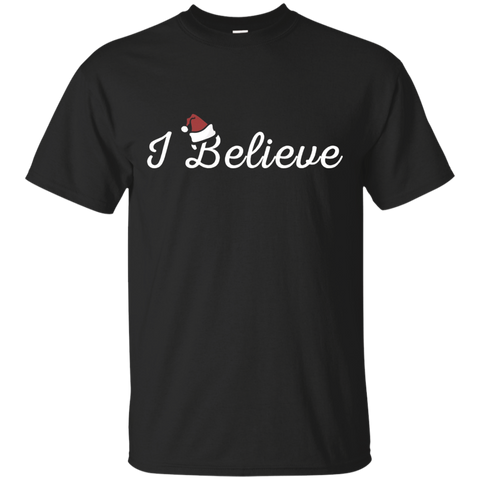 I Believe Funny Christmas T-shirt_black=